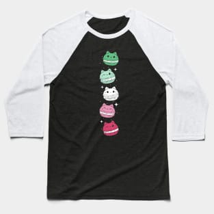 Subtle Abrosexual Pride Flag Cute Cat Kawaii Macaron Baseball T-Shirt